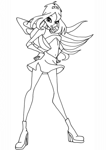 Bloom New Pose Coloring Page